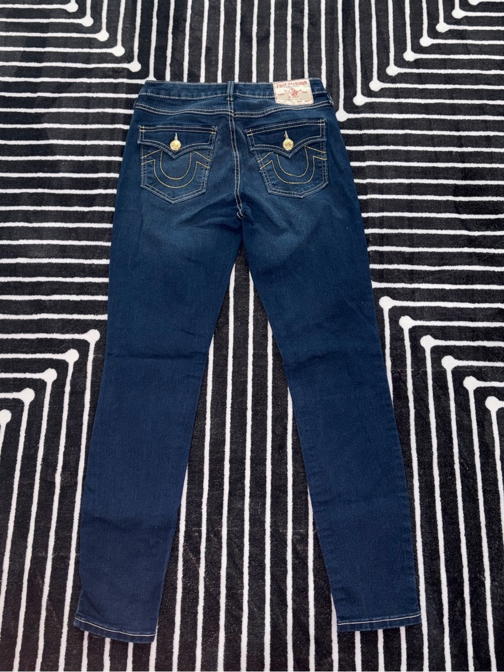 True Religion Jenny Curvy Skinny Jeans — Dark Blue Size 27 *LIKE NEW